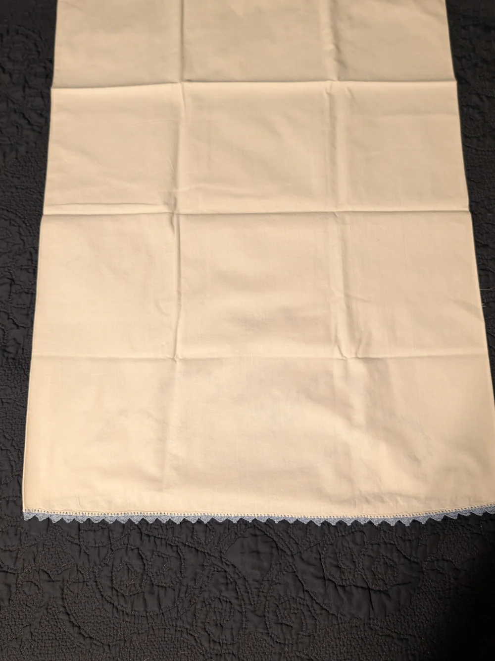 Embroidery Ladies In Light Blue Pillowcase Set